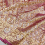 Dual Shade Pure Tissue Silk Handwoven Banarasi Saree