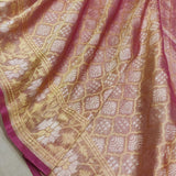 Dual Shade Pure Tissue Silk Handwoven Banarasi Saree
