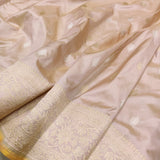Pastel Colour Pure Katan Silk Handwoven Banarasi Saree