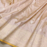 Pastel Colour Pure Katan Silk Handwoven Banarasi Saree