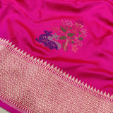 Pink Colour Ektara Katan Silk Handwoven Banarasi Saree