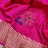 Pink Colour Ektara Katan Silk Handwoven Banarasi Saree