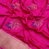 Pink Colour Ektara Katan Silk Handwoven Banarasi Saree