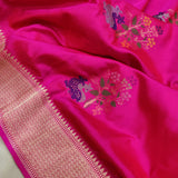 Pink Colour Ektara Katan Silk Handwoven Banarasi Saree