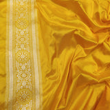Yellow Colour Pure Katan Silk Handwoven Banarasi Saree