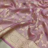 Pure Kora Silk Handwoven Banarasi jungla Saree