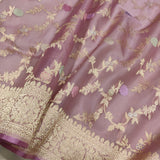 Pure Kora Silk Handwoven Banarasi jungla Saree