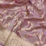 Pure Kora Silk Handwoven Banarasi jungla Saree