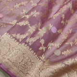 Pure Kora Silk Handwoven Banarasi jungla Saree
