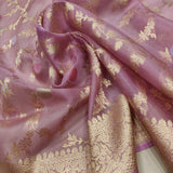 Pure Kora Silk Handwoven Banarasi jungla Saree