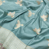 Pastel Color Pure Katan Silk Handwoven Banarasi Saree