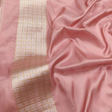 Pastel Color Pure Katan Silk Handwoven Banarasi Saree