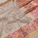 Pure Kora Silk Handwoven Banarasi Saree