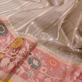 Pure Kora Silk Handwoven Banarasi Saree