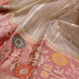 Pure Kora Silk Handwoven Banarasi Saree