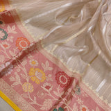 Pure Kora Silk Handwoven Banarasi Saree