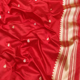 Lavender Color Pure Kora Silk Handwoven Banarasi Saree