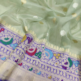 Pure Kora Silk Handwoven Banarasi Saree
