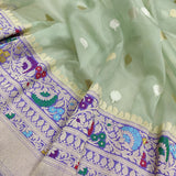 Pure Kora Silk Handwoven Banarasi Saree