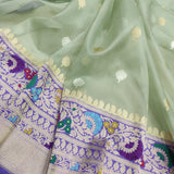 Pure Kora Silk Handwoven Banarasi Saree