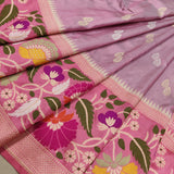Dual Shade Pure Katan Silk Handwoven Banarasi Saree