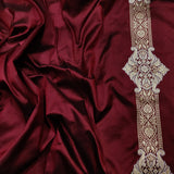 Brown Colour Pure Katan Silk Handwoven Banarasi Saree