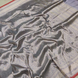 Pure Katan Silk Handwoven Tanchoi Banarasi Saree
