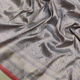 Pure Katan Silk Handwoven Tanchoi Banarasi Saree