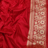 Lavender Color Katan Silk Handwoven Banarasi Saree