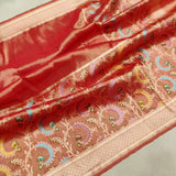 Dual Shade Pure Katan By Tissue Handwoven Banarasi Saree