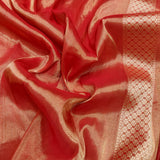 Dual Shade Pure Katan By Tissue Handwoven Banarasi Saree