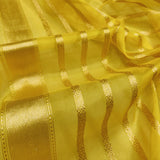 Yellow Colour Pure Kora Silk Handwoven Banarasi Saree