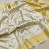 Pure Kora Silk Handwoven Banarasi Saree