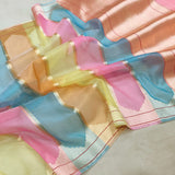 Multicolor Pure Kora Silk Handwoven Banarasi Saree