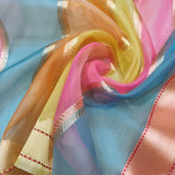 Multicolor Pure Kora Silk Handwoven Banarasi Saree