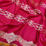 Pink Colour Pure Katan Silk Handwoven Banarasi Saree