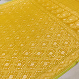 Yellow Colour Pure banarasi ektara cotton jamdani saree