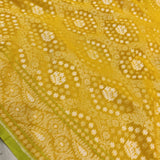 Yellow Colour Pure banarasi ektara cotton jamdani saree