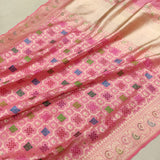 Light Pink Color Pure Katan Silk Handwoven Banarasi Saree
