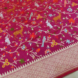 Dual Shade Pure Katan Silk Handwoven Banarasi Saree