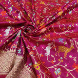 Dual Shade Pure Katan Silk Handwoven Banarasi Saree