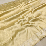 Pure Katan Silk Handwoven Tanchoi Banarasi Saree
