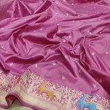 Pink Colour Pure Katan Silk Handwoven Banarasi Saree