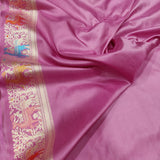 Pink Colour Pure Katan Silk Handwoven Banarasi Saree