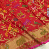 Red Color Pure Katan Silk Handwoven Banarasi Saree