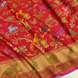 Red Color Pure Katan Silk Handwoven Banarasi Saree