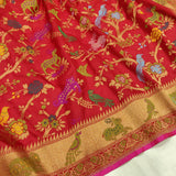 Red Color Pure Katan Silk Handwoven Banarasi Saree