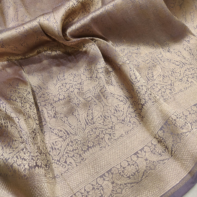 Pure Katan Silk Handwoven Tanchoi Banarasi Saree