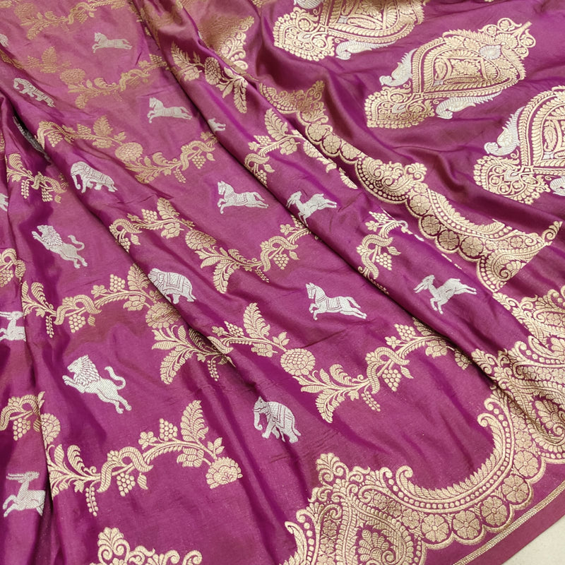 Pure Katan Silk Handwoven Banarasi Saree