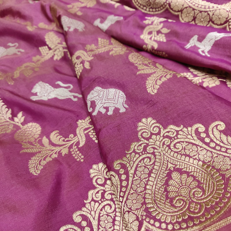 Pure Katan Silk Handwoven Banarasi Saree
